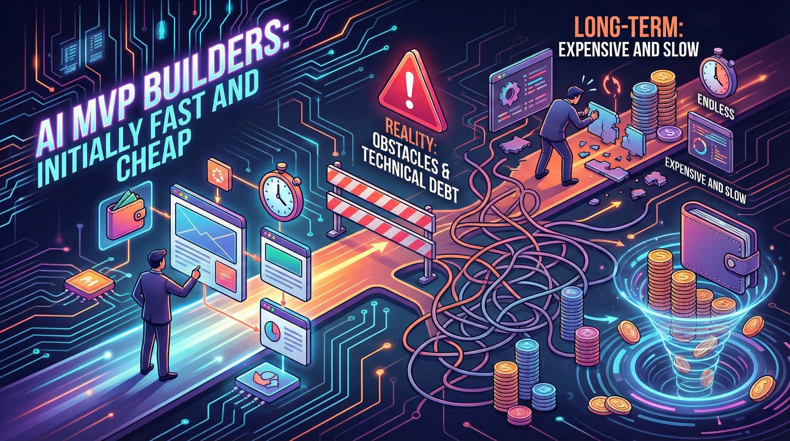 Cover for AI MVP Cost Curve: Month 0-12 Breakdown (Upfront + Ongoing 2026)