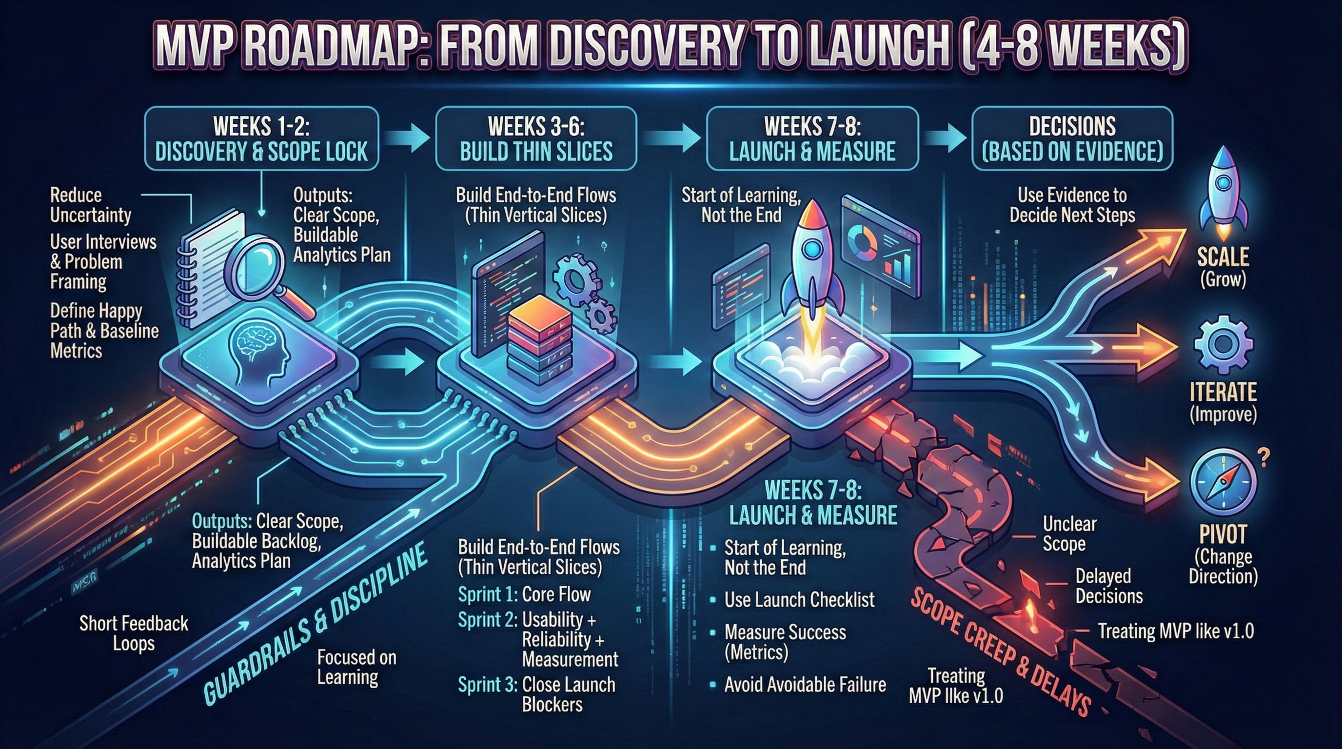 MVP Roadmap: 4-8 Weeks from Discovery to Launch (2026 Timeline Guide)